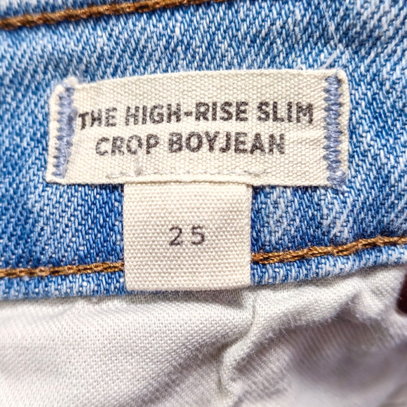 Madewell High-Rise Slim Crop Jeans Light Wash Clean Girl Capsule Size 25 - Picture 11 of 12
